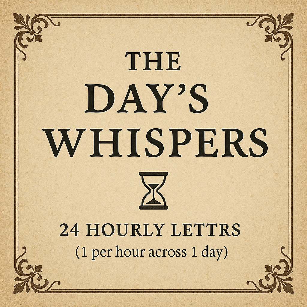 The Day’s Whispers (24 hourly letters)